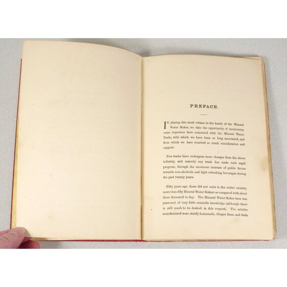 Scarce Antique Recipe Book for Fizzy Drinks W. J. Bush and Co. 1885 1st Edition - Picture 3 of 10